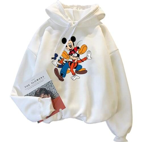 Disney Childrens Clothing Cartoon Print Mickey Minnie Mouse Hoodies Kids Autumn Comfortable Outerwear Clothing for Girls