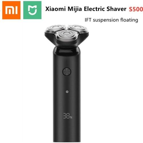 Original Xiaomi Mijia Electric Shaver S500 Wet Dry Shaving Body Waterproof 3D Floating Beard Trimmer Rechargeable