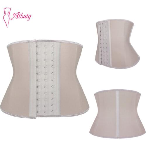 Short Torso Waist Trainer 9 Steel Bones 9 Inches Latex Slimming Shapewear Tummy Control Body Shaper for Women