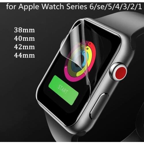 9D Full Screen Protector For Apple Watch 6/5/4/3 38mm 44mm Screen Protective Hydrogel Film For Iwatch Series 6 se 5 4 3 2