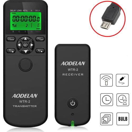 AODELAN Camera Wireless Timer Shutter Release Remote Control for FUJIFILM X-T100 X-H1 X-A5 XF10 X-T20 X-T10 X-T100 X-A3 X-A2