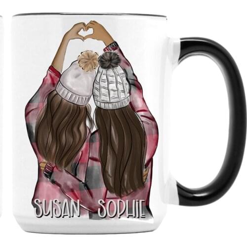 Personalized Ceramic Coffee Mug for Best Friend Mug Sorority Gift Best Friend Gifts Christmas Mug Soul Sister Coffee Mug