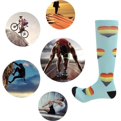 Compression Stocking Marathon Running Sports Socks Men Women 30 Mmhg Knee High Medical Edema Diabetes Varicose Veins