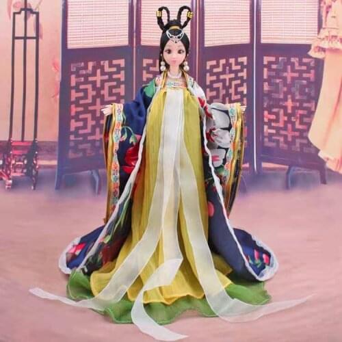 Cosplay Traditional Chinese Ancient 11.5" Doll Clothes For Barbie Dresses Party Evening Gown Beauty Costume 1/6 BJD Accessories
