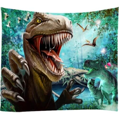 Creative 3D Painting Dinosaur Jurassic Park Tapestry Wall Hanging Bed Spread Beach Towel Table Cloth Yoga Mat Large Size