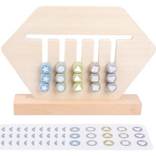 Toddler Wood Matching Toys Early Montessori Training Toy for 4-6 Years Old
