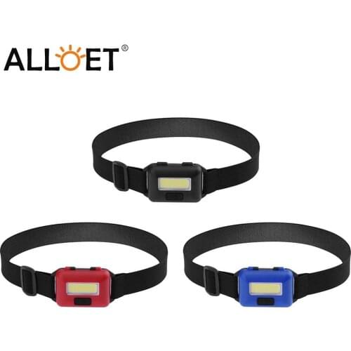 Mini 3 Modes Waterproof COB LED Flashlight Outdoors Headlight Headlamp Torch Emergency Lantern