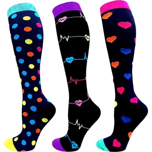 Mens Compression Socks Breathable Anti-Fatigue for Athletic Running Pregnancy Health Socks For Nurses Flight Travel Socks