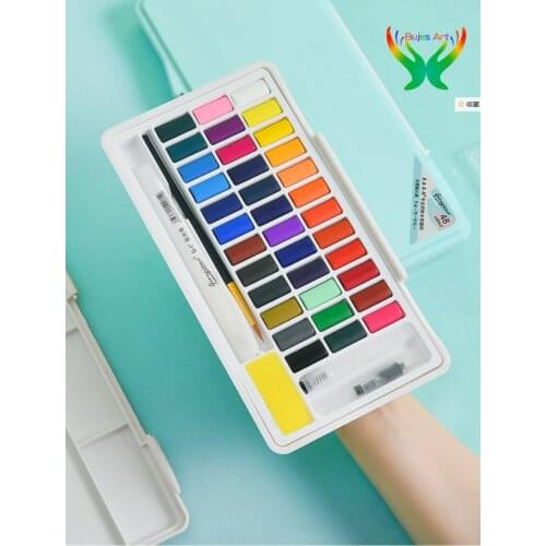 Giorgione 24/36/48 color Macarone series solid watercolor pigment set for beginners and students Portable box suit
