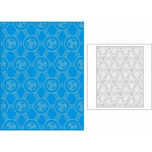 New 2021 Spotty Gears Panel Template Metal Cutting Dies for DIY Scrapbooking and Card Making Background Embossing Craft No Stamp