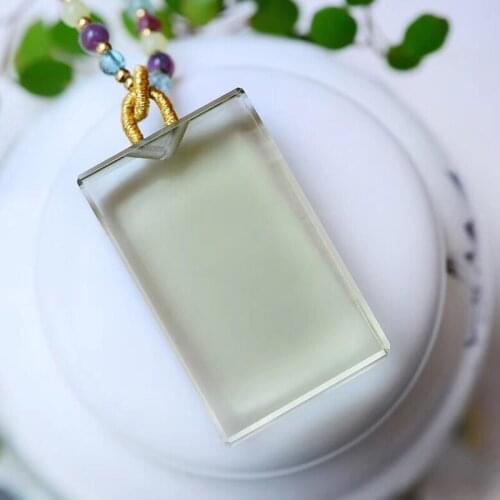 Wholesale Yellow Natural Crystal Pendants Carved Brand Pendant Beads Chain Necklace Lucky for Women Men Gift Blessing Jewelry