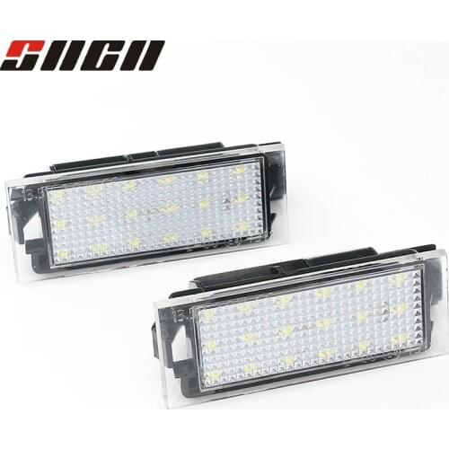 SNCN 2pcs License Plate Light LED Car Rear Lamp Number Bulbs For Renault Megane 2 Clio Laguna2 Megane 3 Twingo Master Vel Satis