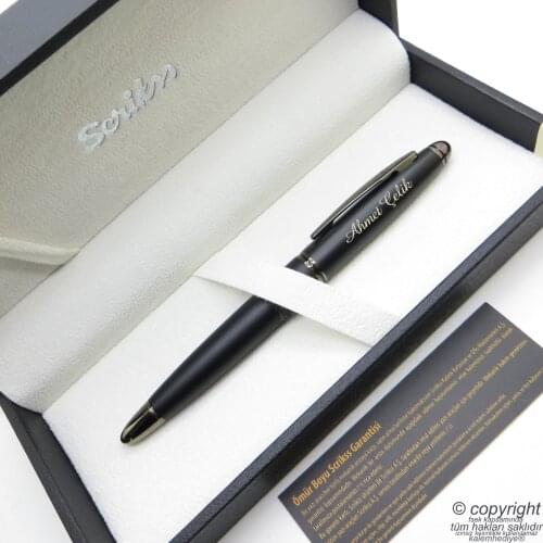 Scrikss 88 Matte Black Roller Pen | Scrikss Pen | İsme Special Pen | Gift Pen