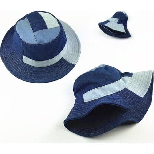 Fisherman hat new retro Japanese original design autumn and winter cowboy stitching fisherman hat men and women basin hat