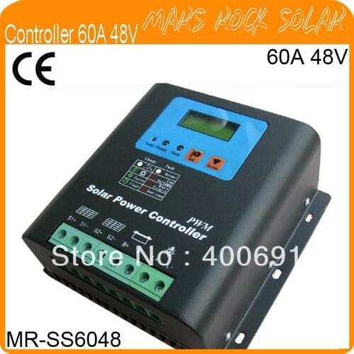 60A 48V PWM Solar System Controller with Metal Shell,LCD Liquid Crystal Display,MCU Design with High Speed,Excellent Performance
