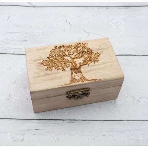 Family Tree Wedding Ring Box,Tree Of Life Jewelry Box,Personalized Ring Box For Engagement,Custom Ring Bearer Box