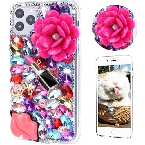 Soft Silicone Bling Crystal Case for Apple Iphone 6 6S SE 5C 4 4S Diamond Case 7 8 Plus XS XR 11 12 Pro Max 6 Phone Case Cover