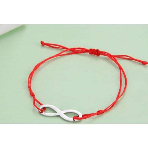 Skyrim Adjustable Cord Infinity Bracelets for Women Men Black Red Thread Stainless Steel Charm Bracelet Couple Jewelry Gift 2021