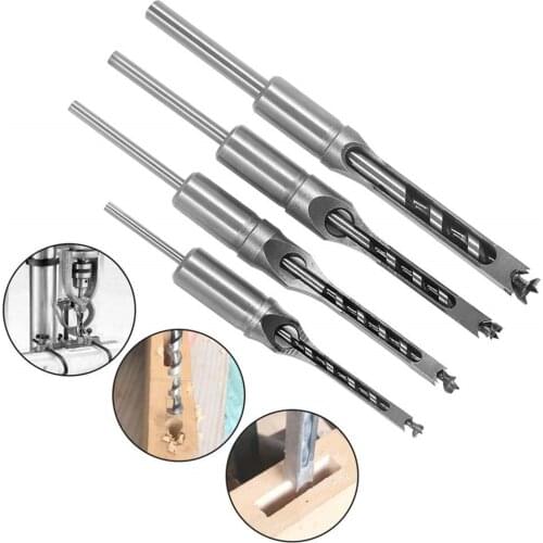 6 To 20MM Square Hole Drill Bit Hole Reaming Square Auger Eyes Mortising Chisel Woodworking Tools For Carpentry Drill Bits