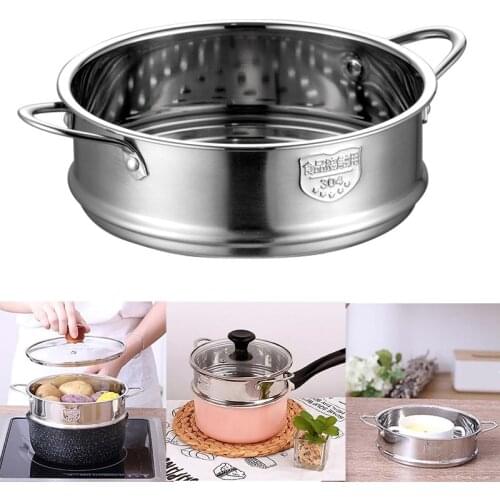 Thickening Food Steam Rack Stainless Steel Steamer with Double Ear for Soup Pot Milk Pot Kitchen Tools