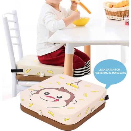 Dining Chair Heightening Cushion For Kids Anti-Skid Waterproof Chair Cushion With Adjustable Height
