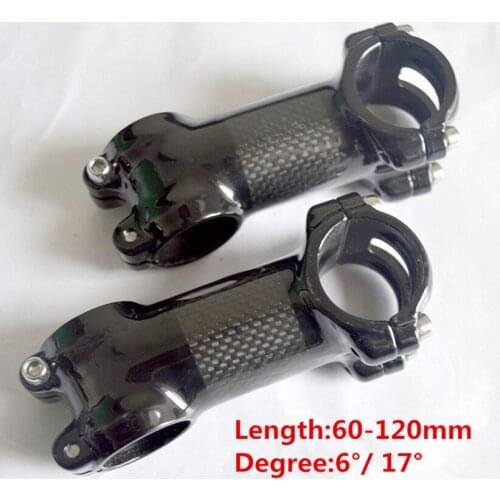 70/80/90/100/110/120mm MTB Mountain Bike Road Bicycle Stem Carbon Fiber Gooseneck Handlebar Handle Stand Tube