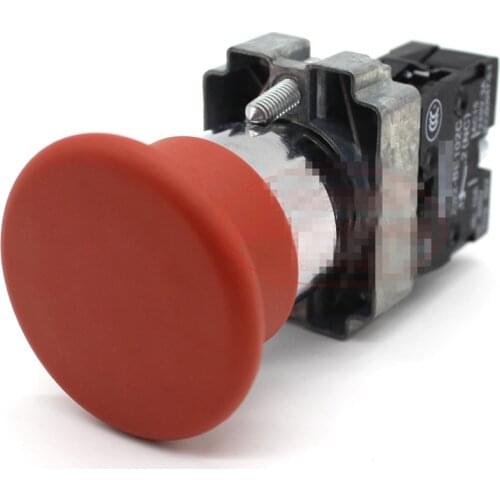 XB2BC42C 1 NC Momentary Mushroom Head Push Button Switch N/C Red