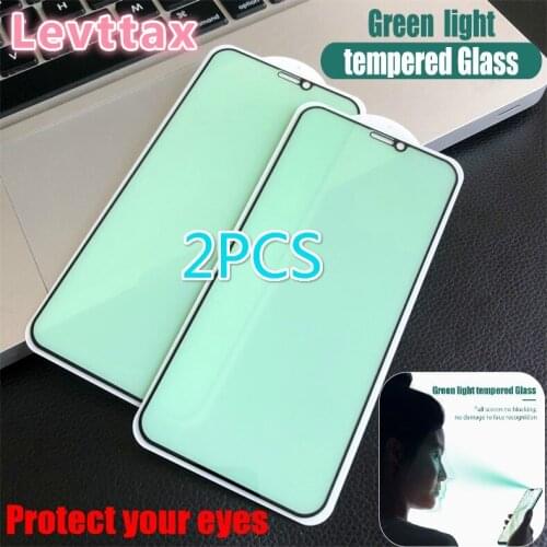 10Pcs New HD Green-ray Glass For iPhone 11 Pro MAX XR X XS SE2020 Tempered Glass For iPhone 6 6S 7 8 plus Screen Protector Film
