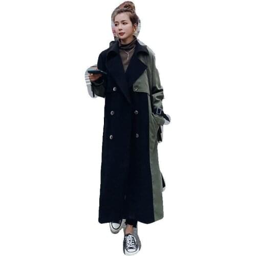Women Trench Top Quality Pure Cotton Long Trench Coats for Women Plus Size Ladies Autumn Coats Outerwear