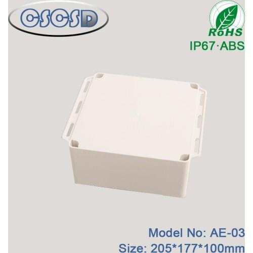1pcs/lot 205*177*100mm wall mount type pcb storage box waterproof plastic box enclosure for electronic device
