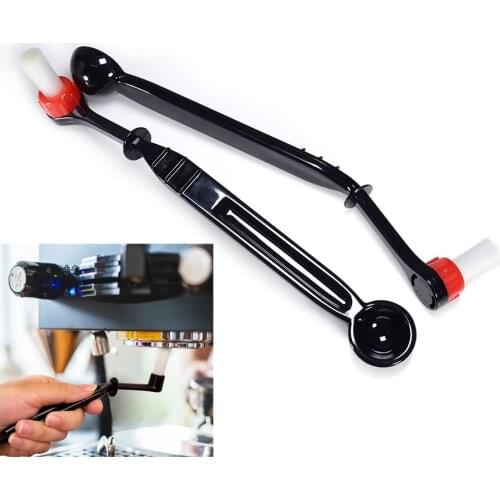 2 In 1 Coffee Machine Brush Nylon Espresso Coffee Grinder Brushes Coffee Spoon Machine Group Head Kitchen Tools