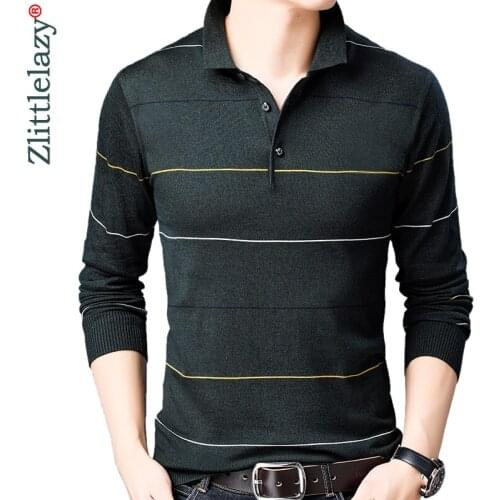 2020 Brand Casual Striped Fitness Long Sleeve Polo Shirt Men Poloshirt Jersey Luxury Mens Polos Tee Shirts Dress Fashions 81027