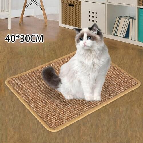 30*40cm Cat Scratch Mat Natural Sisal Felt Durable Cat Scratcher Sisal Scratching Pad Furniture Protect Supplies Pet Catch Mat