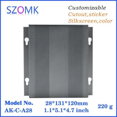 4 pcs, 28*131*120mm split body extruded aluminum device enclosure for pcb design wall mounted GPS tracker aluminum profile case