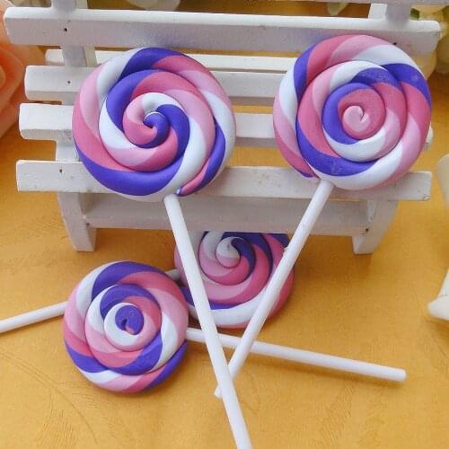 5pcs/lot polymer clay Lollipop Candy mixed size kawaii cabochon home
