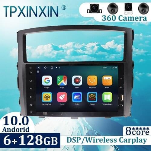 6+128GB For Mitsubishi Pajero 2006-2011 Android 10 Carplay Radio Player Car GPS Navigation Head Unit Car Radio with Screen