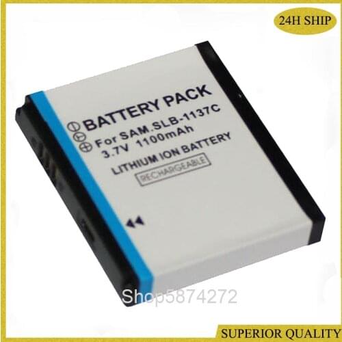 10PCS 1100mAh SLB-1137C CameraBattery For SAMSUNG Digimax i7 SLB-1137C Battery