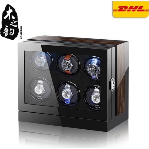 Automatic Watch Winder Box Case Holder Mechanical Watch Display Organizer Luxury Japanese Motor Shaker High Gloss PU Finish