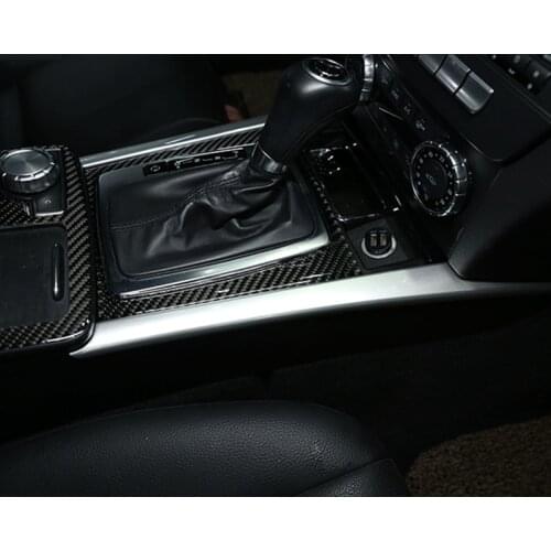Car Styling Center Console Gear Shift Trim Strips 2Pcs For Mercedes Benz C Class W204 2008-2013 Interior Accessories