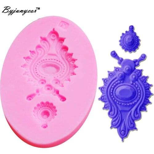 Byjunyeor M433 DIY Gem UV Resin Silicone Mold Fondant Chocolate Candy Lollipop Crystal Epoxy Soft Clay Bake Tool