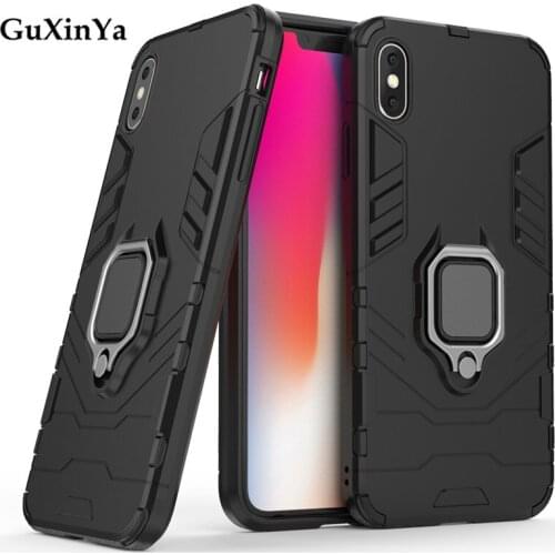Guxinya Phone Cases sFor Iphone XS Max Case Luxury Armor Magnetic Ring Cover For Iphone XS Max Case For Apple Iphone XS Max Capa