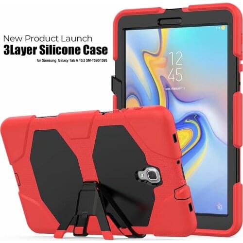 Case For Samsung Galaxy Tab A 10.5 2018 T590 T595 SM-T595 T597 Case Cover Tablet Shockproof Heavy Duty With Stand Hang Funda+pen