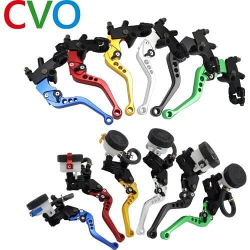 CVO Universal 7/8" 22mm Motorcycle Clutch Brake Master Cylinder Reservoir Levers Kit Fluid Reservoir Set