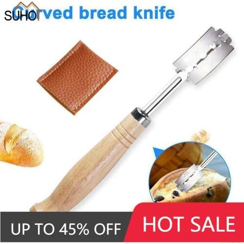 Danish Handmade Dough Whisk, Bread Blade with Protective Cover and 5 Replaceable Razor Blades, Dough Whisk Tool