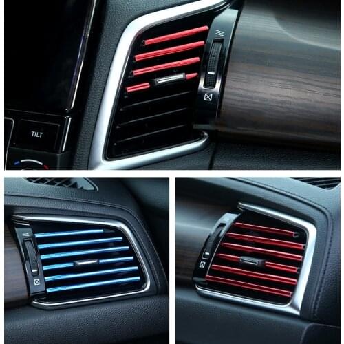 Styling Moulding Car Air Outlet Decor Strips For mitsubishi pajero outlander xl montero lancer triton l200 galant 8 asx grandis