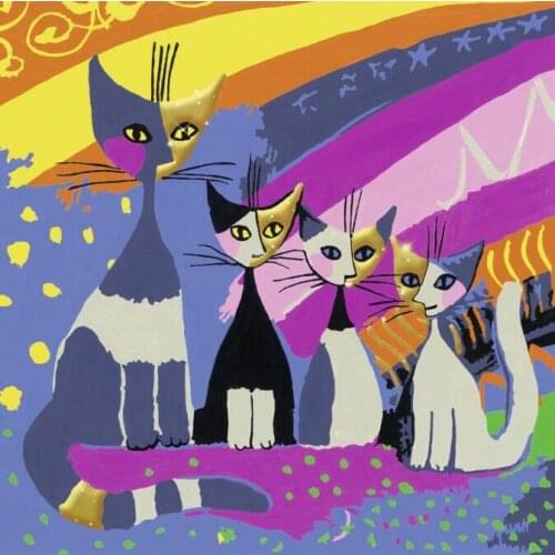 Cartoon cat The wooden puzzle 520 pieces ersion paper jigsaw puzzle white card adult childrens educational toys