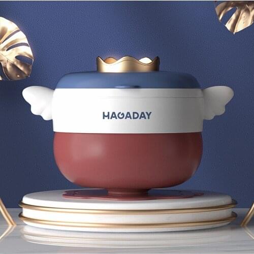 Baby water injection heat preservation bowl baby complementary food eating childrens tableware set anti falling and anti scaldi