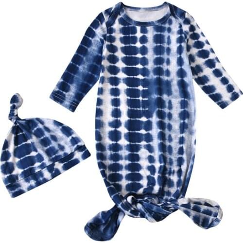 Spring Autumn 2 Pcs Baby’s Sleeping Bag Set, Printed Round-Collar Long-Sleeves One-Piece Sack + Hat for Toddler Boys, Girls