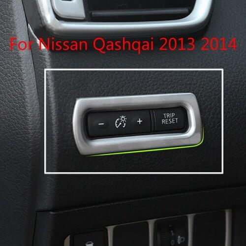For Nissan Qashqai J11 2014+ X-trail Xtrail T32 2013+ Trim Accessories Stainless Steel Dashboard Odometer Button Switch Cover