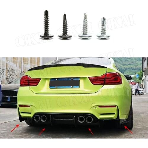 For universal Car Bumper lip Chin Spoiler Installation Mushroom Black/Silver Carbon Steel Phillips Head Self-tapping Screw M4 M5